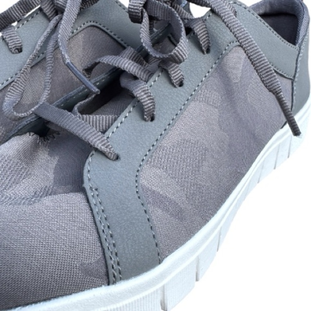 Ryka - Haiku Perforated Camo Gray Low-Top Leather Sneakers Surround Fit - 7M - Picture 3 of 5